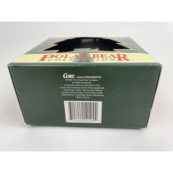 1994 VTG Coke Coca-Cola Polar Bear Vending Machine Mischief Christmas Ornament - Picture 5 of 7
